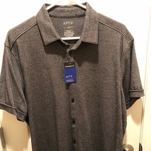 APT. 9 brand, NWT Men’s large gray casual shirt